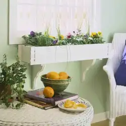 Гүлдермен ас үй терезе төсенішінің дизайны