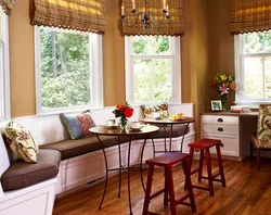 Kitchen window sill design with flowers