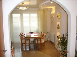 Kitchen design with an arch in Khrushchev