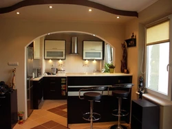 Kitchen design with an arch in Khrushchev