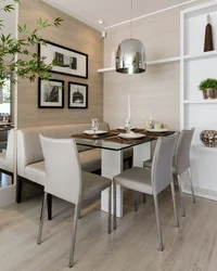 Design of all kitchen walls in the dining area