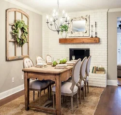 Design of all kitchen walls in the dining area