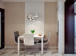 Design of all kitchen walls in the dining area