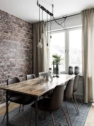 Loft uslubidagi oshxona uchun deraza dizayni