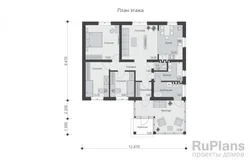 House Design With Two Bedrooms And Living Room