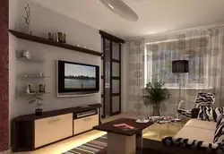 Balkonlu 4 x 4 qonaq otağı dizaynı