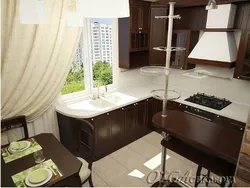 Кухня 8 кв дызайн з барнай стойкай