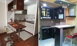 Кухня 8 кв дызайн з барнай стойкай