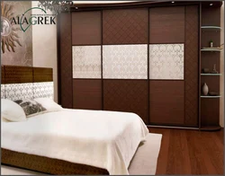 Bedroom design with sofa and wardrobe