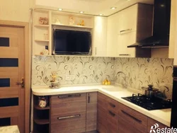 Small Kitchen Design With Microwave And Refrigerator