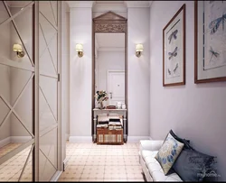 Cabinet design in the hallway opposite the front door