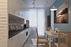 Apartment design 42 sq m with loggia