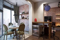 Loft and Provence style in one kitchen design