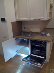 Kitchen with dishwasher and oven design