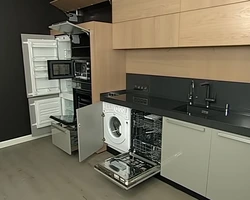Кухня с посудомоечной машиной и духовым шкафом дизайн