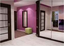 Hallway design wardrobe not to the floor in the hallway