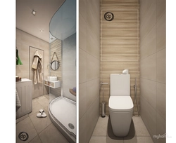 Bathroom and toilet design in the same style or not