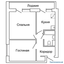 Тарҳи квартира бо акс балкон