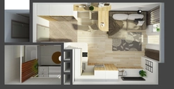Apartment layout with balcony photo