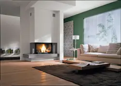 Live Fireplace In The Apartment Photo