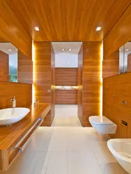 Wooden toilet apartment photo