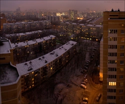 Photo of the street from the apartment window