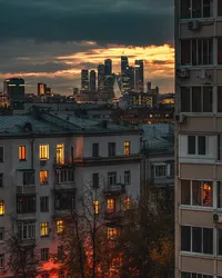 Photo of the street from the apartment window