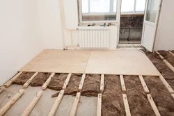 Old floors in the apartment photo