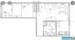 Mənzilin planı 2 otaqlı şəkil