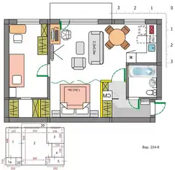 Планировка квартир 2 комнаты фото