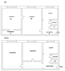 Планировка квартир 2 комнаты фото
