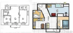 Планировка квартир 2 комнаты фото