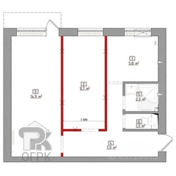 Планировка квартир 2 комнаты фото