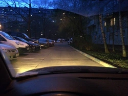 Photo of a car from an apartment window