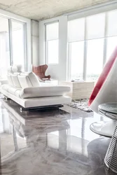 Glossy floors in the apartment photo