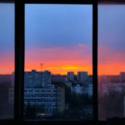 Фото из окна квартиры осенью