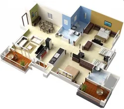 Photo layout of apartments 3 rooms