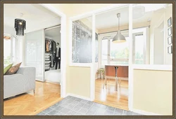 Partition in an apartment with a window photo