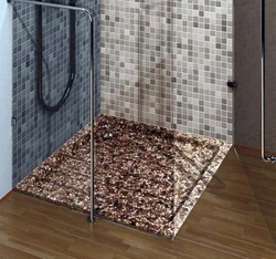 Shower in apartment on the floor photo