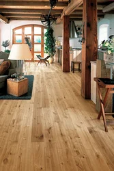 Oak floors in the apartment photo