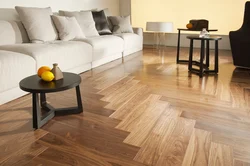 Oak floors in the apartment photo