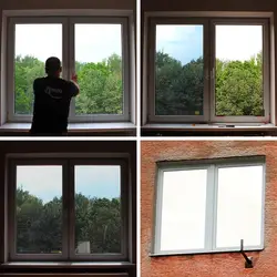 Kvartirada derazalar uchun plyonka fotosurati