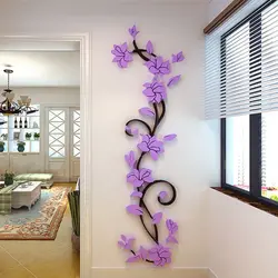 Photos of flowers on the wall in the apartment