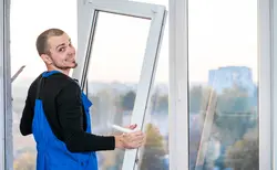 Plastic windows installation photo in the apartment