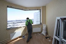 Plastic windows installation photo in the apartment