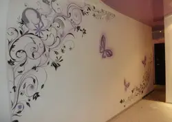 Drawings on the wall in the apartment with your photos