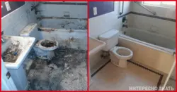 В квартире пол до и после фото