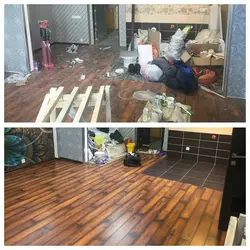 Apartment floor before and after photos