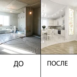 Apartment floor before and after photos