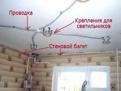 Wiring Suspended Ceiling Along The Ceiling In An Apartment Photo
